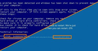 Stop 0x0000007b Windows xp при загрузке