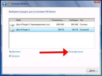 Форматирование жесткого диска перед установкой Windows 7