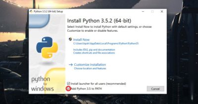 Установка python на Windows 10