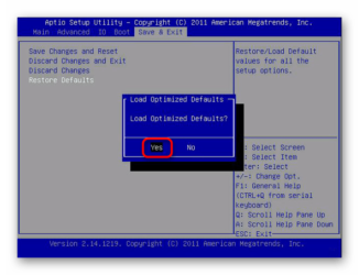 Restore defaults в БИОСе что это?