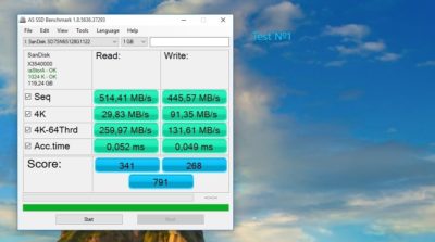 Test SSD диска