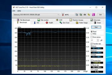 Проверка скорости SSD crystaldiskmark