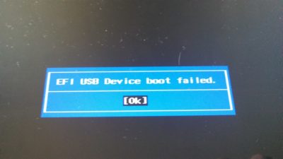 Boot failed при загрузке с флешки