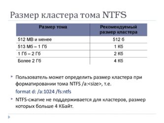 Какой размер кластера выбрать для SSD?