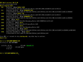 Efi Shell загрузка с флешки