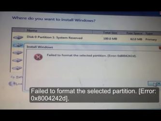 0x8004242d при установке Windows 10