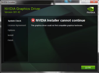Работают другие программы установки Nvidia что делать?