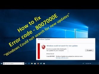Ошибка 8007000e Windows 7 при установке обновлений