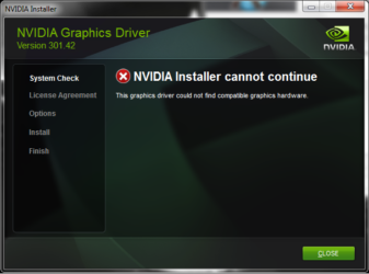 Ошибка при установке драйвера Nvidia Windows 10